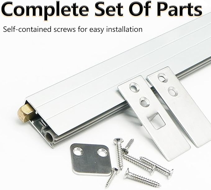Automatic Door Sweeping Bottom Aluminum Alloy 36-inch Surface Mount Type - Suitable for Door Bottom Sealing Sound Insulation Windproof Dustproof Light Blocking and Small Animal Prevention