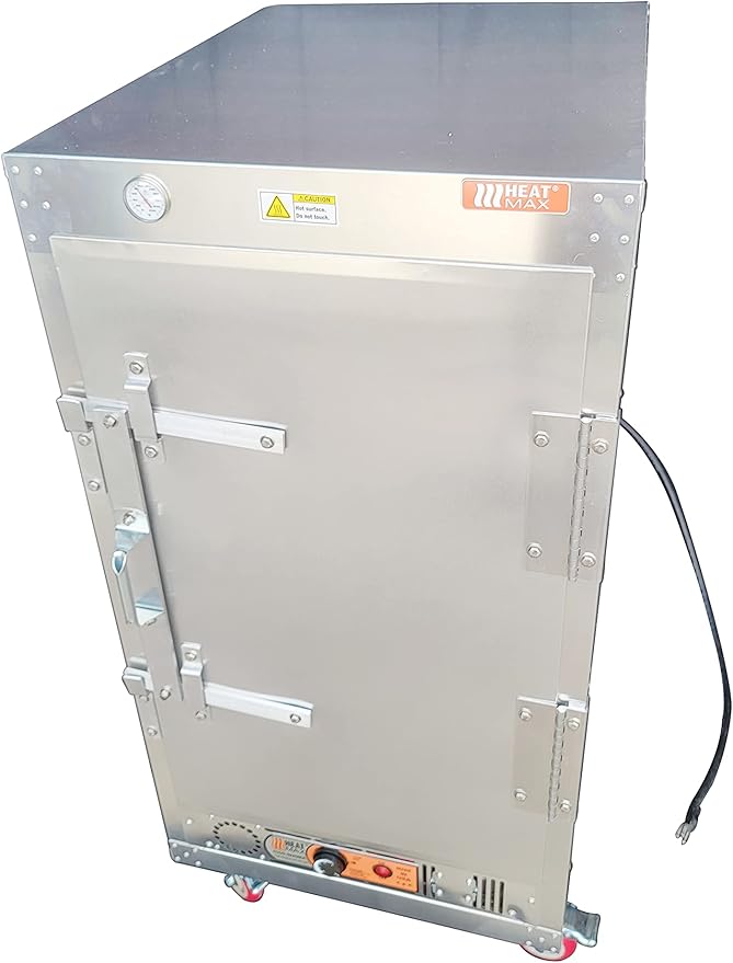 HeatMax 4 Foot Large Commercial Electric Food Warmer Holding Cabinet for Full Size Pans, Churches, Schools, Catering, Fully Assembled, Made in USA with Service and Support, 120V Plug