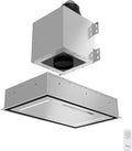 Awoco 30”W Flush Ceiling Mount Split Insert Range Hood, Stainless Steel 4 Speeds 800 CFM, 6” Round Vent LED Lights Remote Control (30"W 19"D 6" Vent)