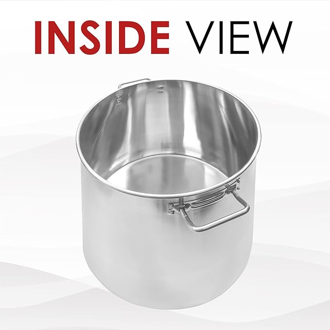 Concord 30 Quart Stainless Steel Stock Pot Cookware
