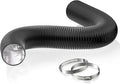 HG Power 6 Inch 8 FT Air Ducting, Flexible Aluminum Dryer Vent Hose, Heavy-Duty Dryer Hose with 2 Clamps, Dryer Duct Kit for HVAC Ventilation Heating Cooling Exhaust