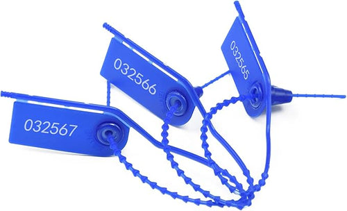 1000 PCS Plastic Tamper Seals Pull Tight Security Seals Tags Breakaway Seals Numbered Zip Ties Disposable Self-Locking Ties for Fire Extinguisher, Tear Off Type, 210mm Length