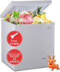 7.0 Cu.Ft Chest Freezer 7 Gears Temperature Control(-4°F to 6.8°F), Deep Compact Freezer with Two Removable Basket, for House, Kitchen, Garage, Basement, Shop, White