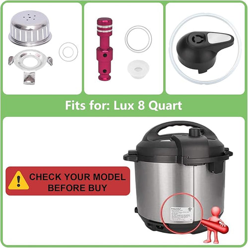 11 PCS Instant Pot Replacement Parts for Lux 8 QT, Instant Pot Accessories Include Sealing Ring, Steam Release Valve, Anti-Block Shield, Valve Sealing Ring, Float Valve and Gasket