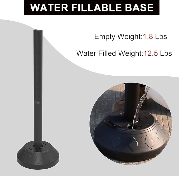 OrangeStar 6-Pack 41" Commercial Sign Holder with Water Weighted Base Set Kit, Portable Warning Sign Stand for Parking Lots, Construction Sites, Events, Includes Bolts & Nuts