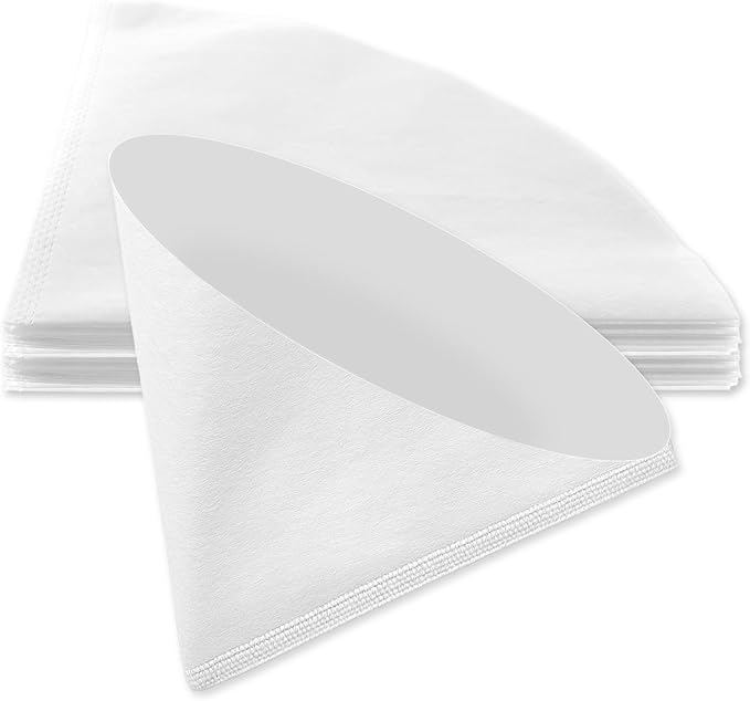 50Pcs 10" Fryer Oil Filter, Cone Non-Woven Cooking Oil Filter Cones Beeswax Strainer Grease Filters Funnel Maple Syrup Filters for Hotels Restaurants Cafes Food Trucks Kitchens