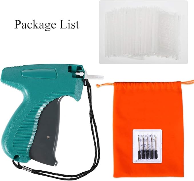 BS ONE Price Tagging Gun for Clothing, Standard Retail Price Tag Attacher Gun Kit for Clothes Labeler with 6 Needles & 1000pcs 1" Barbs Fasteners & Organizer Bag for Store Warehouse Yard Sale