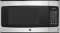GE Compact Countertop Microwave Oven, 1.1 Cubic Ft., 950w Capacity, 6 Auto Cook Settings, Child-Lock Technology, Dorm Room, Apartment, Stainless Steel
