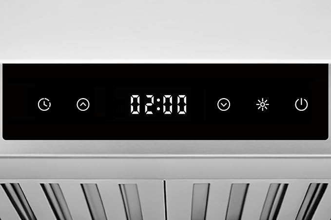 Hauslane Range Hood Wall Mount 30" Ducted or Ductless Kitchen Vent Hood Stainless Steel Stove Hood - 3 Speed, Touch Control, LED Lamps, Baffle Filters, Auto Shut-off, WM538