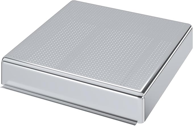 Pre-Rinse Basket with Stainless Steel Slides | Premium Quality Stainless Steel Scrap Basket for Commercial Sinks (23-1/2” x 23-1/2” x 4”)