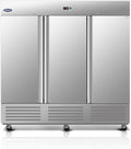 81"W Commercial Reach-in Upright Freezer - Low Noise & Energy Saving, Stainless Steel Freezer, 12 Adjustable Shelves, LED Lighting, 72 Cu.ft, Automatic defrost, Digital Temperature Control