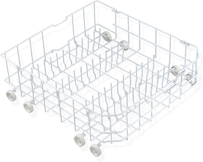 Allstare WD28X10384 Dishwasher Lower Rack Replacement Parts for GE Dishwasher Parts Lower Dishrack Assembly with Wheels GHDA485N10CS GLD4406R00BB GE Dishwasher Bottom Rack 22.2"D x 21.3"W x 7.3"H