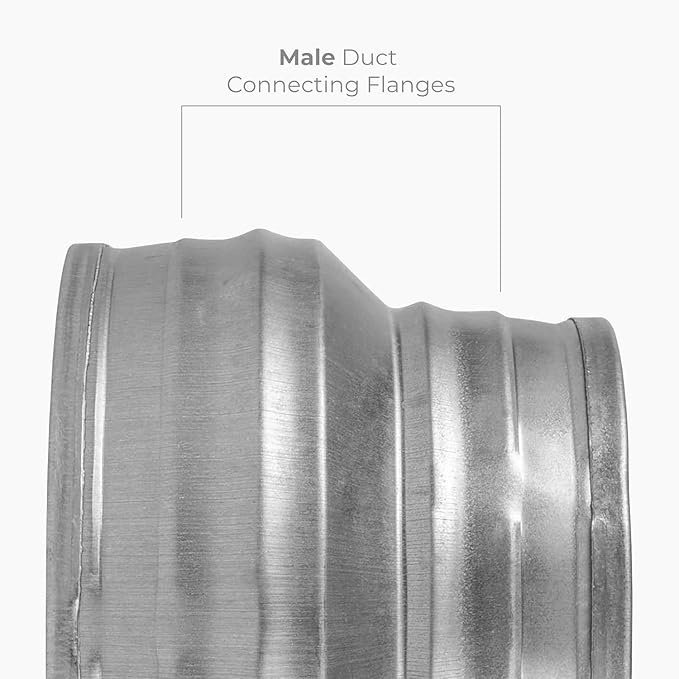 5" to 3" Inch Round Duct Reducer - Galvanized Steel Pipe Increaser - Coupling for Round Duct Ventilation Systems - Heating & Cooling, HVAC