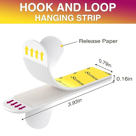 Picture Hanging Strips Heavy Duty XL 25 Pairs/50Strips, Damage Free Hanging Picture Hangers, Removable Adhesive Hook and Loop Wall Strips, Frame Stickers No Nails for Home Decor Wall Posters
