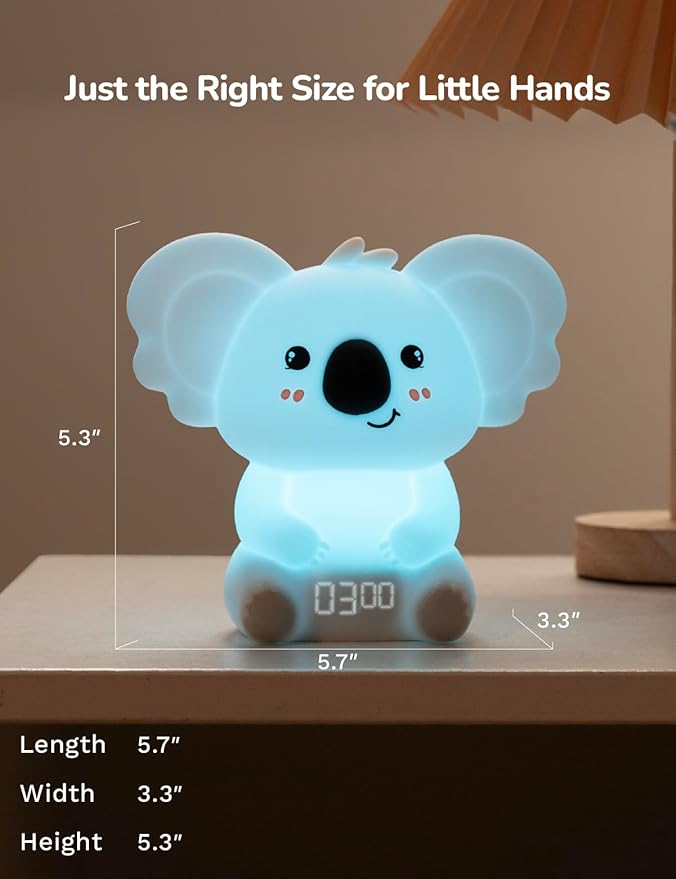 Koala Timer Pal Visual Timer for Kids/Adults with Audio Time Management Tool, Color-Changing Visual Countdown, Fun Adults/Kids Timer Visual for Classroom/Home/Calming Corner