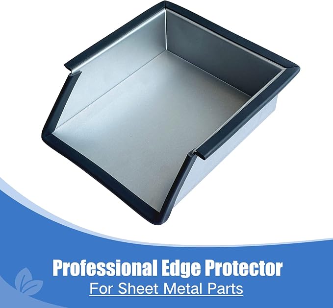Rubber Edge Trim, Self-Adhesive Rubber Edge Protector for Sheet Metal, EPDM Material, Fit 3/32"(2.0mm), Length 20Ft, Black Color, U Channel Edge Trim