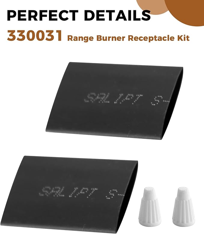 4 Pack 330031 Range Burner Receptacle Kit ERR117 Surface Element Plug-in Block Kit Fit for Whirl-Pool Ken-More Frigi-daire Stove, Replaces WB17X210 5303935058 814399 WB17X210 by Fetechmate