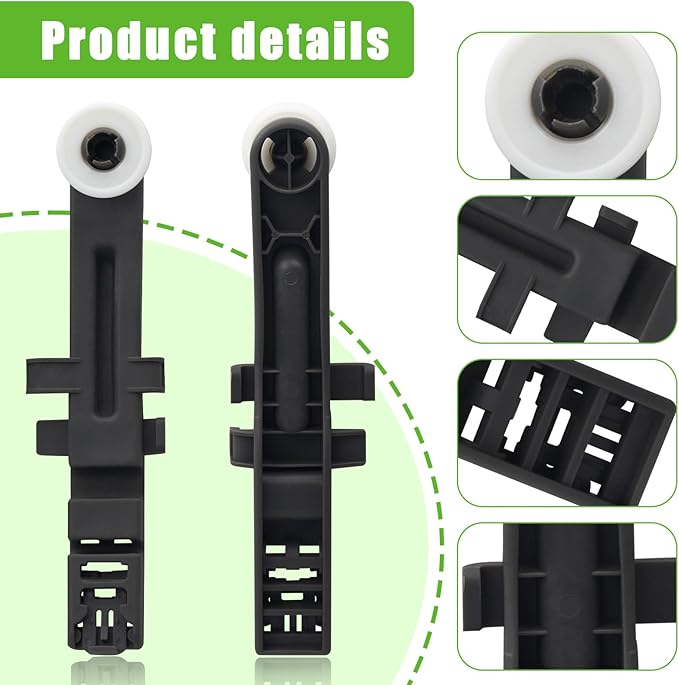 W10571738 Dishwasher Upper Dishrack Adjuster and Wheel Assembly Replacement for Whirlpool Maytag Dishwasher PS11756470, WPW10571738,AP6023130, 3449627