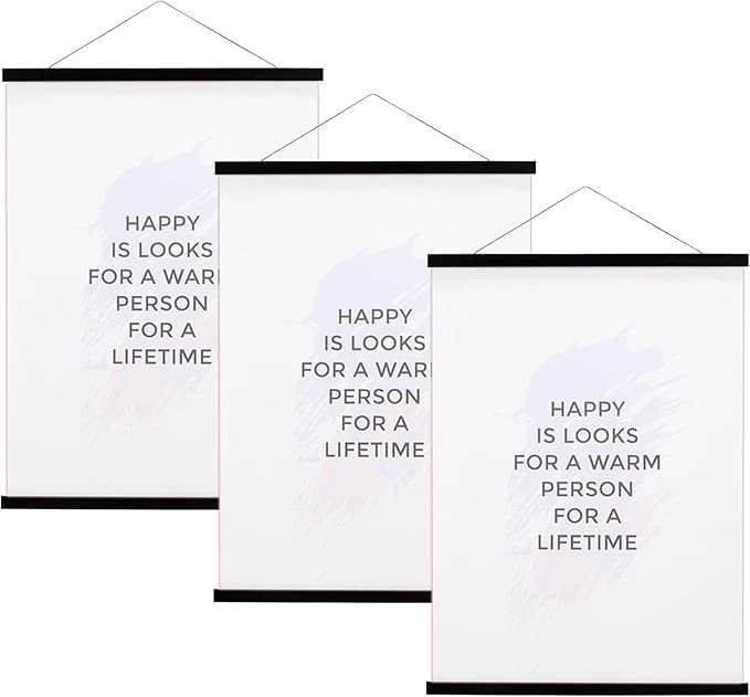 FALAMON 3 Pack Magnetic Poster Hanger Frame, 10x14 10x15 10x13 Magnet Poster Frame for Posters, Prints, Photos, Pictures, Maps, Scrolls, and Canvas Artwork (Black, 10")