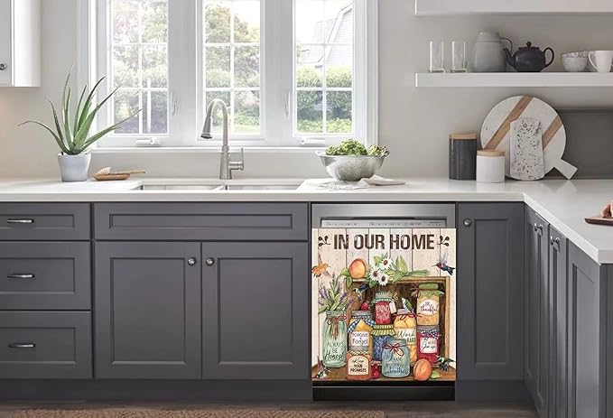 Our Home Decorative Dishwasher Door Magnet Cover Panel Decals for Kitchen