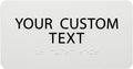 ALPHA DOG ADA SIGNS Custom ADA Braille Room Sign 4x8 Inch - Personalized Office Door Name Plate with Grade 2 Braille - ADA and Title 24 Compliant Signage - Made in USA - White