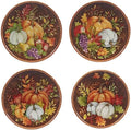 Certified International Harvest Blessings 8.5" Salad/Dessert Plate, Multicolor, Medium, Set of 4