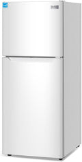 BLACK+DECKER 10 Cu. Ft. Top Mount Refrigerator with Freezer, 2 Door Refrigerator with Top Freezer and Adjustable Temperature Control, ENERGY STAR, BR1000HW, White