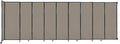 Wall-Mounted Sliding StraightWall Room Divider | Adjustable Widths | Locking Wheels | Room Separator | Up to 19'9" Wide x 6'10" Tall Warm Pebble Fabric Panels