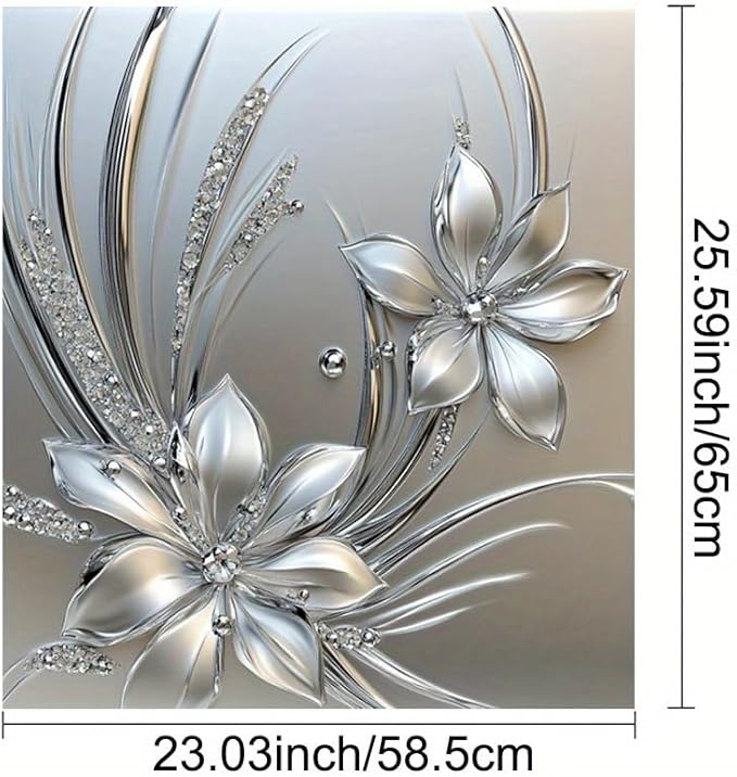 Silver Floral Dishwasher Magnet Sticker Cover Panel Decal Refrigerator Magnetic Sticker Decorative for Kitchen Decoration Anti-Scratch Magnetic Stickers Fridge Refrigerator Panel 23x26 Inch