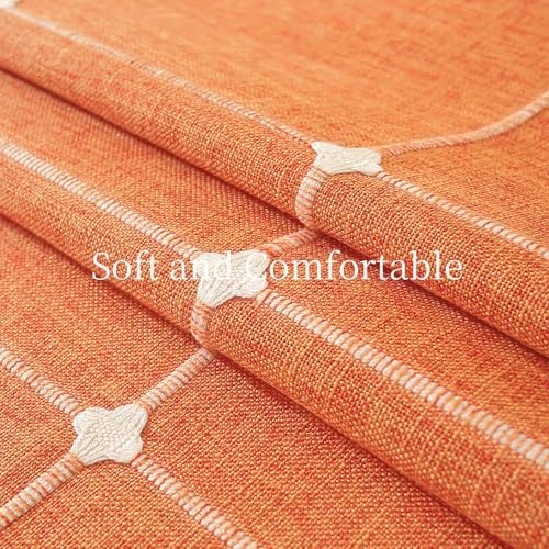 Zobesta 60 Inch Round Table Cloth Burnt Orange Round Tablecloth Fall