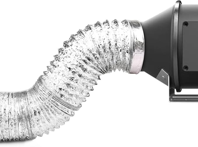 4-Inch Dryer Vent Hose 10FT, Flexible Aluminum Duct with 2 Clamps, Heavy-Duty Four Layer Protection for HVAC Ventilation and Exhaust
