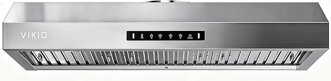 Range hood 36 inch,Stove Hood with Dual Motor 900 CFM,Vent Hood with 1.5 Sones Whisper-Quiet,Kitchen Exhaust Range Hood for Large Kitchen,GU10 LED Lights & Full-Sealed Cavity