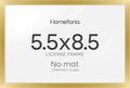 Homeforia 5.5 x 8.5 Business License Frame Gold, High End Metal 5.5x8.5 Certificate Frame, 8.5x5.5 inch Document Frame for Wall or Tabletop, Standing Picture Frames, Tempered Glass, Wall Kit, Set of 1