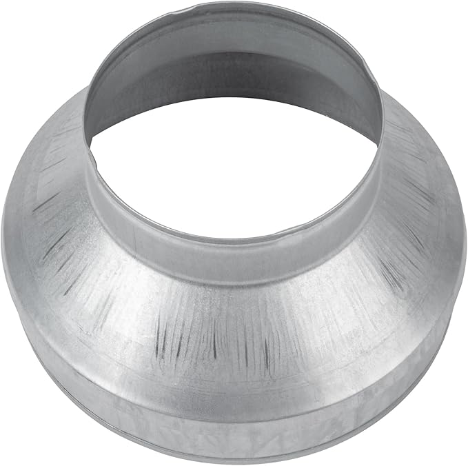 10" to 6" Inch Duct Pipe Adapter - Galvanized Steel HVAC Ducting Reducer for Ventilation - PVC Pipe, Hose Coupler - Heavy Duty Exhaust, Air Conditioner Fittings - Vent Flange Connector