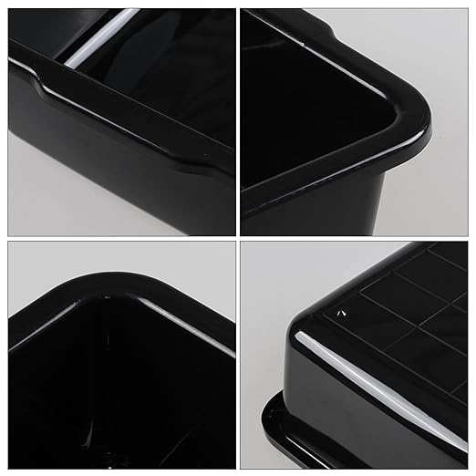 4-Pack Commercial Bus Tubs Box/Tote Box, Large Plastic Basin Tub (32 Liter)