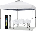 PHI VILLA 10x10 Pop Up Canopy Tent Easy Outdoor Sun Shade for Events Party Tent, 100 Sq. Ft of Shade, White