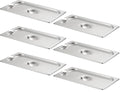 CURTA 6-Pack 1/3 Size Slotted Steam Table Pan Cover, Lid with Handle, NSF, Hotel Pan Cover, Catering Food Pan Cover