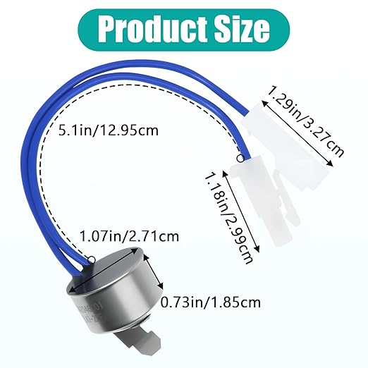 242046001 Refrigerator Defrost Thermostat for Electrolux Frigidaire Kenmore | Replaces 240386402, 1564839, AP4508400, AH2378768, EA2378768, PS2378768, L47-22F