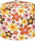 Flashideas Cartoon Daisy Pressure Cooker Cover for 8 Quart Instant Pot and Air Fryer Accessories, Stain Resistant Washable Round Protective Cover Electric Appliance Cover with Front Pocket