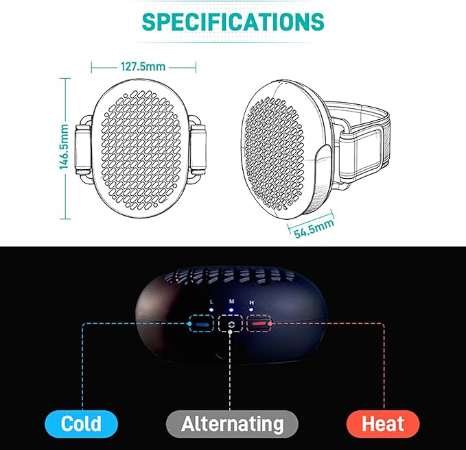 Nekteck Portable Cold Therapy Machine Recovery Therm Cube for Pain Relief, Valentines Day Gifts for Men Women, Rechargeable 3-in-1 Heat and Cold Contrast Therapy for Knee, Shoulder, Back, Leg