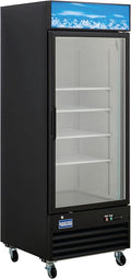 Kratos Commercial Freezer Display Merchandiser - 1 Self Closing Swing Door, 31"W, Black (67K-218)