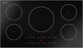 Empava 36 Inch Built-In Electric Induction Cooktop, 5 Zone Smooth Glass Surface, Touch Sensor Panel, Power Boost, Timer Control, Child Lock Feature, Hardwired Kitchen Appliance
