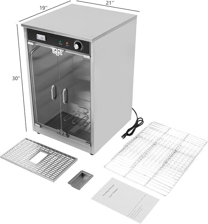 5-Tier Food Warmer, 600W Commercial Food Warmer Display Electric Heating Pizza Pastry Warmer Display Case 85-185℉ for Buffet Restaurant Countertop Catering Hot Box Warming Holding Cabinet