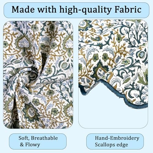 Ridhi Floral Block Print Round Placemats 15 Inch, Set of 4, Indigo