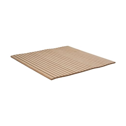4ft x 4ft Unfinished White Oak Veneer Flexible Tambour Wall Panel with 1/2" 30-Degree Groove Slats, Flexible & Customizable