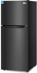 BLACK+DECKER 12.1 Cu. Ft. Top Mount Refrigerator with Freezer, 2 Door Refrigerator with Top Freezer and Adjustable Temperature Control, For Homes and Apartments, ENERGY STAR, BR1210HB, Black