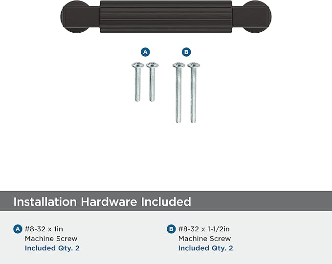Amerock Ballard 3 inch (76mm) Center-to-Center Oil-Rubbed Bronze Cabinet Pull, BP37642ORB