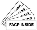 Signs ByLITA Standard FACP Inside Sign | Fire Safety Signage (White) - Large 5 Pack
