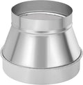 PATIKIL 8 Inch to 6 Inch Round Duct Reducer Increaser Connector, Galvanized Steel Air Duct Adapter Pipe Fitting for Bathroom Kitchen Inline Ventilation Systems, Silver Tone
