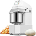 40lbs/30Qt Commercial Spiral Dough Mixer with Timer, 1800W Electric Dough Kneading Machine with 304 Stainless Steel Bowl, Touch Screen,2 Speeds Dual Rotation for Restaurant, Bakery, Pizzeria